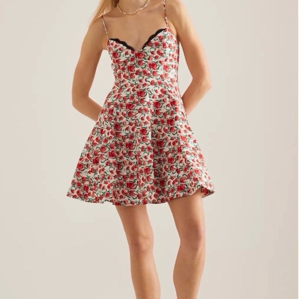 Anthropologie Maeve Lace-Trim Sweetheart Mini Dress Size XL NWT - Picture 9 of 9